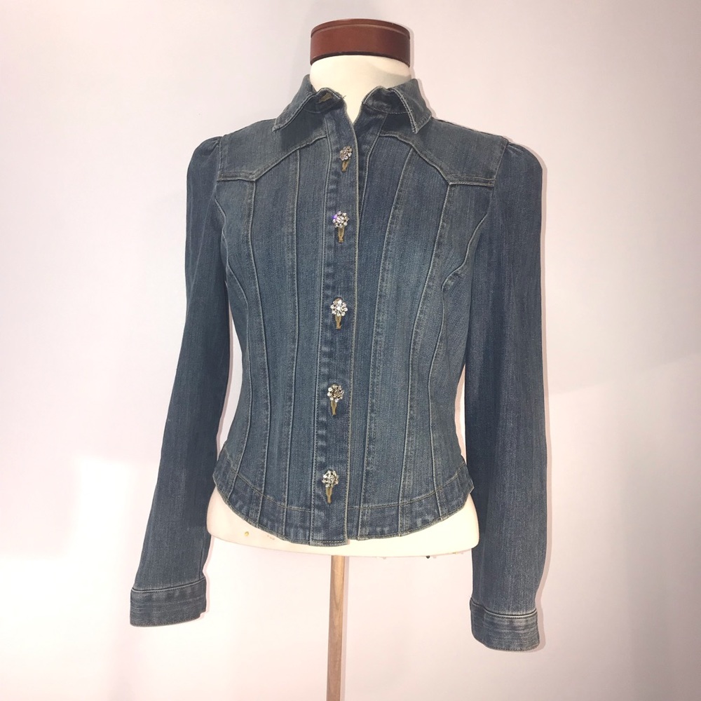 INC International Concepts *bling* jean jacket S
